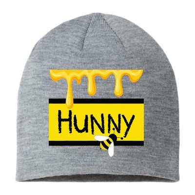 Hunny Jar Simulating With Dripping Honey And A Bee Sustainable Beanie