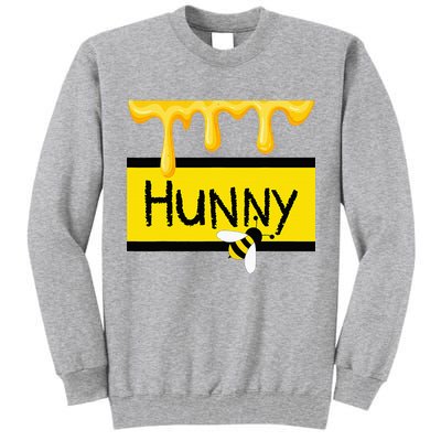 Hunny Jar Simulating With Dripping Honey And A Bee Tall Sweatshirt