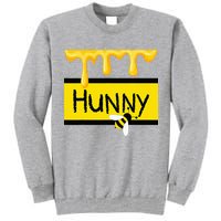 Hunny Jar Simulating With Dripping Honey And A Bee Tall Sweatshirt