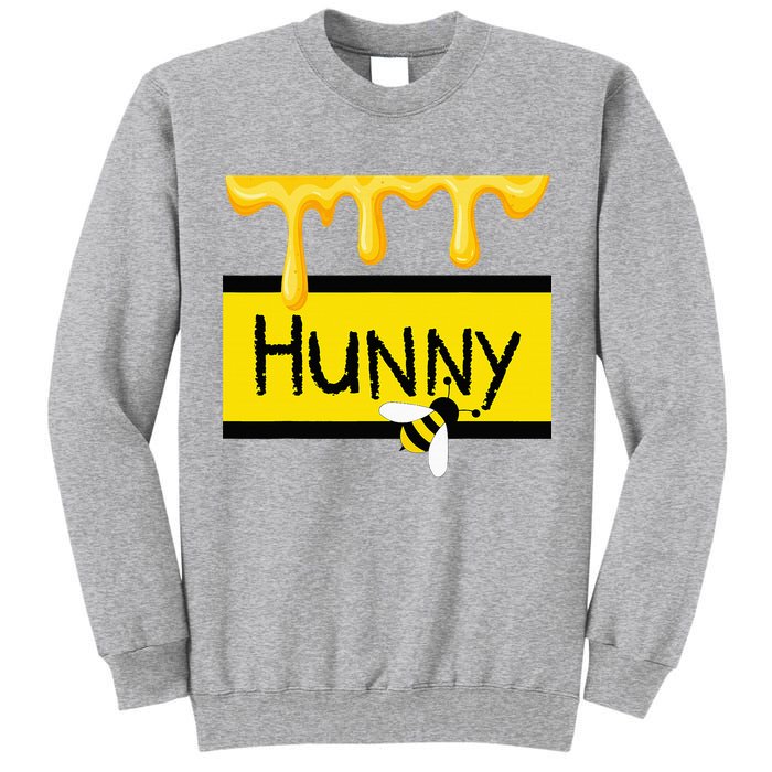 Hunny Jar Simulating With Dripping Honey And A Bee Tall Sweatshirt