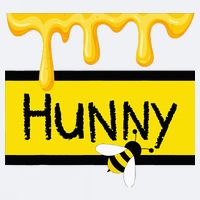 Hunny Jar Simulating With Dripping Honey And A Bee Sueded Cloud Jersey T-Shirt