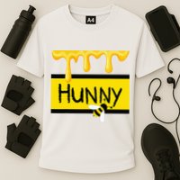 Hunny Jar Simulating With Dripping Honey And A Bee Performance Shirt