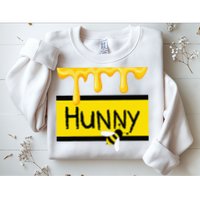 Hunny Jar Simulating With Dripping Honey And A Bee Sweatshirt