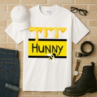 Hunny Jar Simulating With Dripping Honey And A Bee Tall T-Shirt