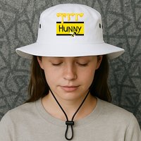 Hunny Jar Simulating With Dripping Honey And A Bee Bucket Hat