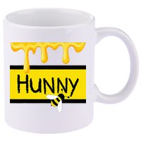 Hunny Jar Simulating With Dripping Honey And A Bee 11oz C Handle Ceramic Mug