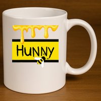 Hunny Jar Simulating With Dripping Honey And A Bee 11oz C Handle Ceramic Mug