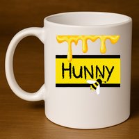 Hunny Jar Simulating With Dripping Honey And A Bee 11oz C Handle Ceramic Mug