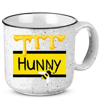 Hunny Jar Simulating With Dripping Honey And A Bee 15oz Campfire Ceramic Mug
