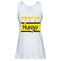 Hunny Jar Simulating With Dripping Honey And A Bee Ladies Essential Flowy Tank