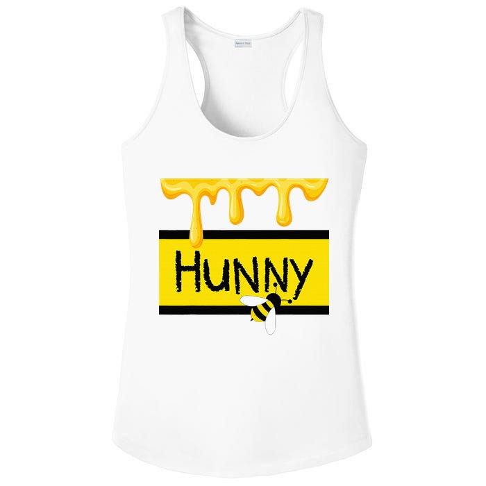 Hunny Jar Simulating With Dripping Honey And A Bee Ladies PosiCharge Competitor Racerback Tank