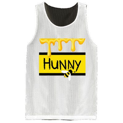 Hunny Jar Simulating With Dripping Honey And A Bee Mesh Reversible Basketball Jersey Tank