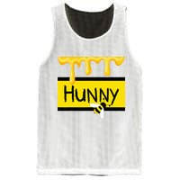Hunny Jar Simulating With Dripping Honey And A Bee Mesh Reversible Basketball Jersey Tank