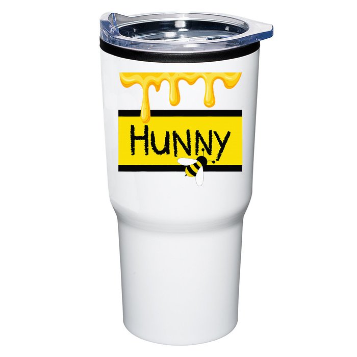 Hunny Jar Simulating With Dripping Honey And A Bee Tumbler