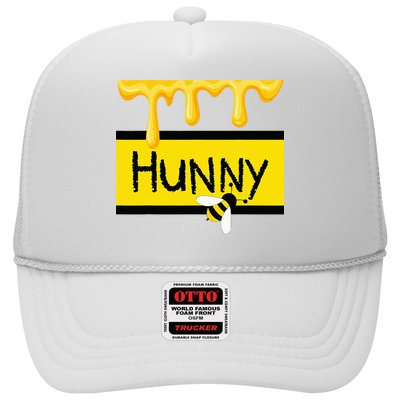 Hunny Jar Simulating With Dripping Honey And A Bee Trucker Hat