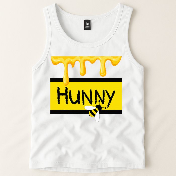 Hunny Jar Simulating With Dripping Honey And A Bee Tank Top