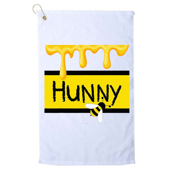 Hunny Jar Simulating With Dripping Honey And A Bee Golf Towel