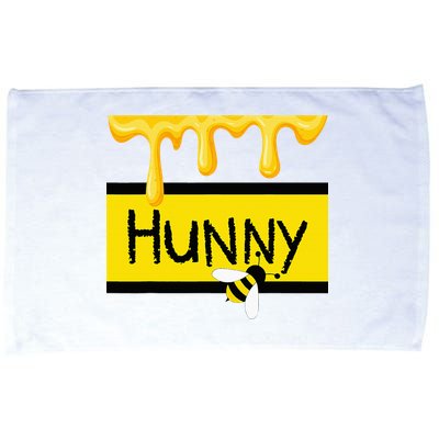 Hunny Jar Simulating With Dripping Honey And A Bee Microfiber Hand Towel
