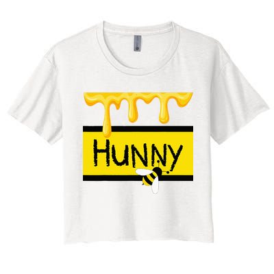 Hunny Jar Simulating With Dripping Honey And A Bee Crop Top