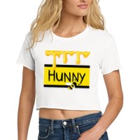 Hunny Jar Simulating With Dripping Honey And A Bee Crop Top