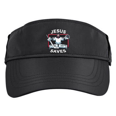 Hockey Jesus Saves Goalie Sports Humor Adult Drive Performance Visor