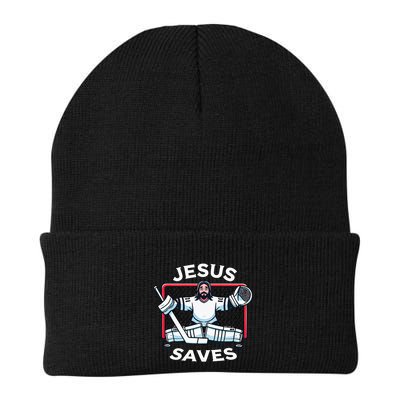 Hockey Jesus Saves Goalie Sports Humor Beanie
