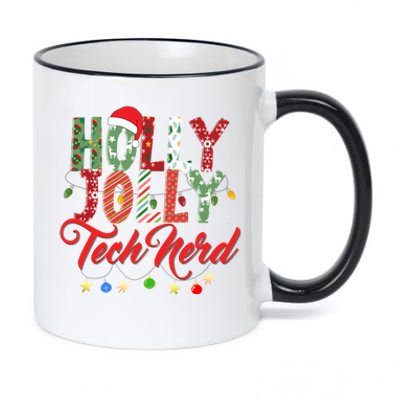 Holly Jolly Tech Nerd 11oz Black Color Changing Mug