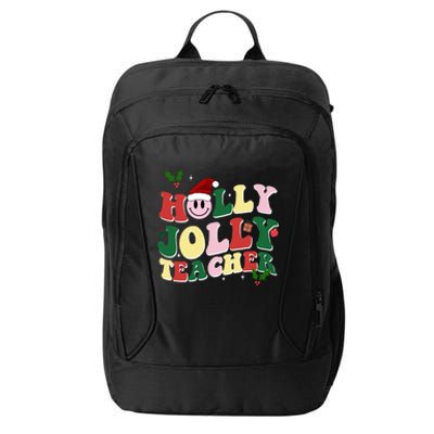 Holly Jolly Teacher Cute Christmas Gift City Backpack