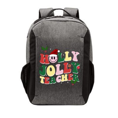 Holly Jolly Teacher Cute Christmas Gift Vector Backpack