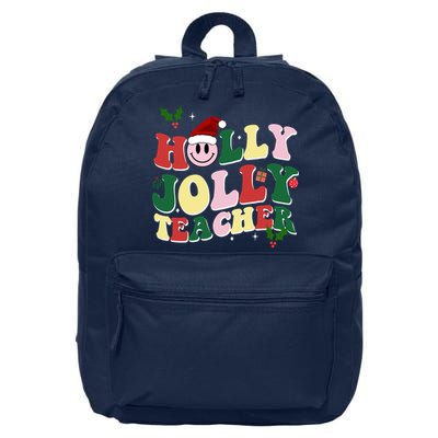 Holly Jolly Teacher Cute Christmas Gift 16 in Basic Backpack