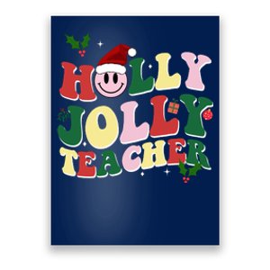 Holly Jolly Teacher Cute Christmas Gift Poster