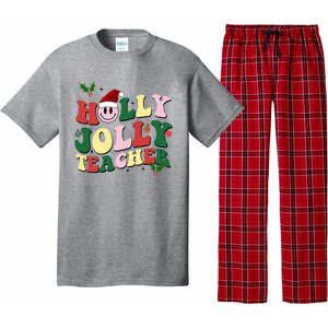 Holly Jolly Teacher Cute Christmas Gift Pajama Set