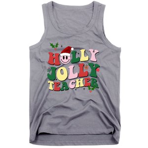 Holly Jolly Teacher Cute Christmas Gift Tank Top