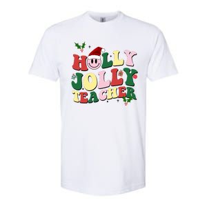 Holly Jolly Teacher Cute Christmas Gift Softstyle CVC T-Shirt