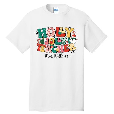 Holly Jolly Teacher Christmas Tall T-Shirt