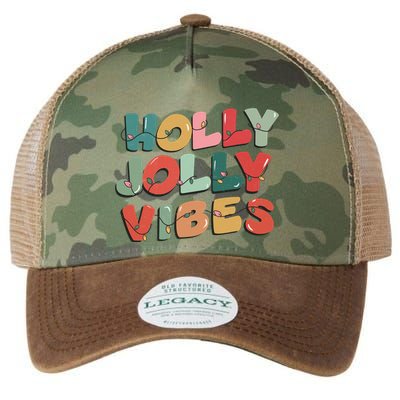 Holly Jolly Vibes Christmas Lights Legacy Tie Dye Trucker Hat
