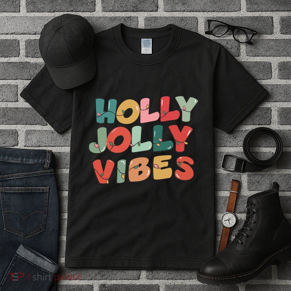 Holly Jolly Vibes Christmas Lights Tall T-Shirt