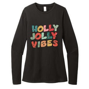 Holly Jolly Vibes Christmas Lights Womens CVC Long Sleeve Shirt