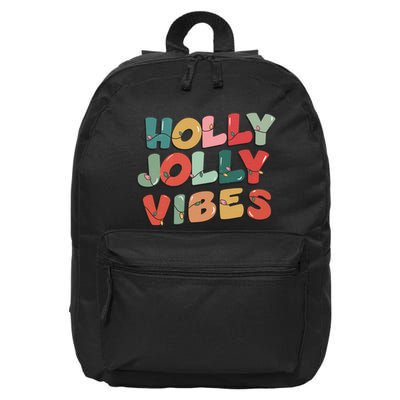 Holly Jolly Vibes Christmas Lights 16 in Basic Backpack