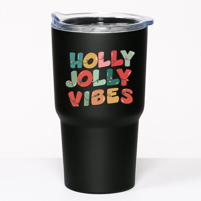 Holly Jolly Vibes Christmas Lights Tumbler