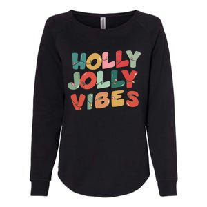 Holly Jolly Vibes Christmas Lights Womens California Wash Sweatshirt