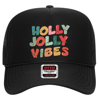 Holly Jolly Vibes Christmas Lights Trucker Hat