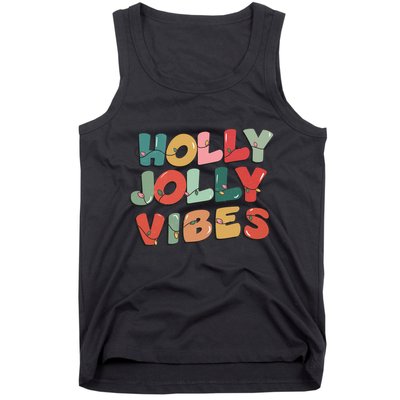 Holly Jolly Vibes Christmas Lights Tank Top