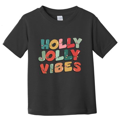 Holly Jolly Vibes Christmas Lights Toddler T-Shirt