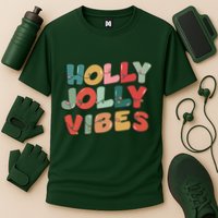 Holly Jolly Vibes Christmas Lights Performance Shirt