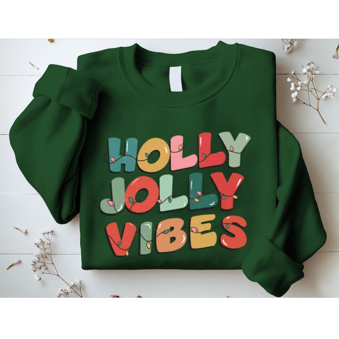 Holly Jolly Vibes Christmas Lights Sweatshirt