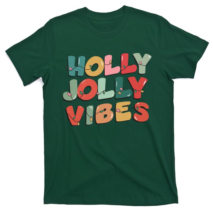 Holly Jolly Vibes Christmas Lights T-Shirt