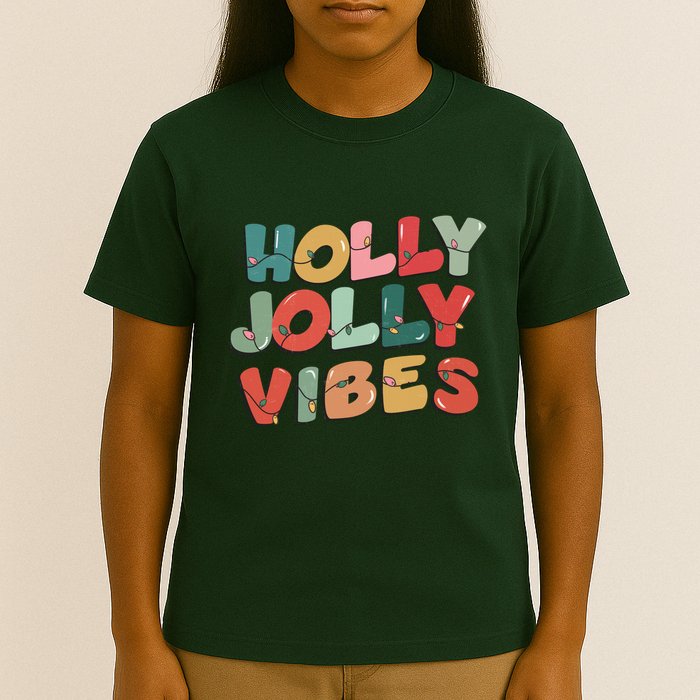 Holly Jolly Vibes Christmas Lights T-Shirt