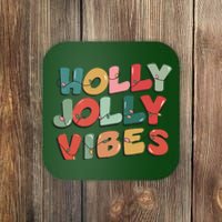 Holly Jolly Vibes Christmas Lights Coaster