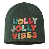 Holly Jolly Vibes Christmas Lights Sustainable Beanie